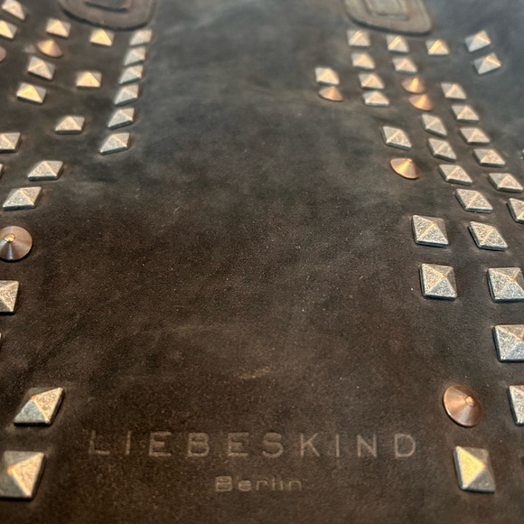 Liesbeskind leather/suede bag with studs. Black. - Picture 2 of 5